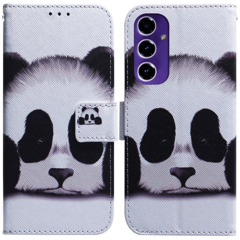 Folio-hoesje Samsung Galaxy S24 Fe Telefoonhoesje Panda