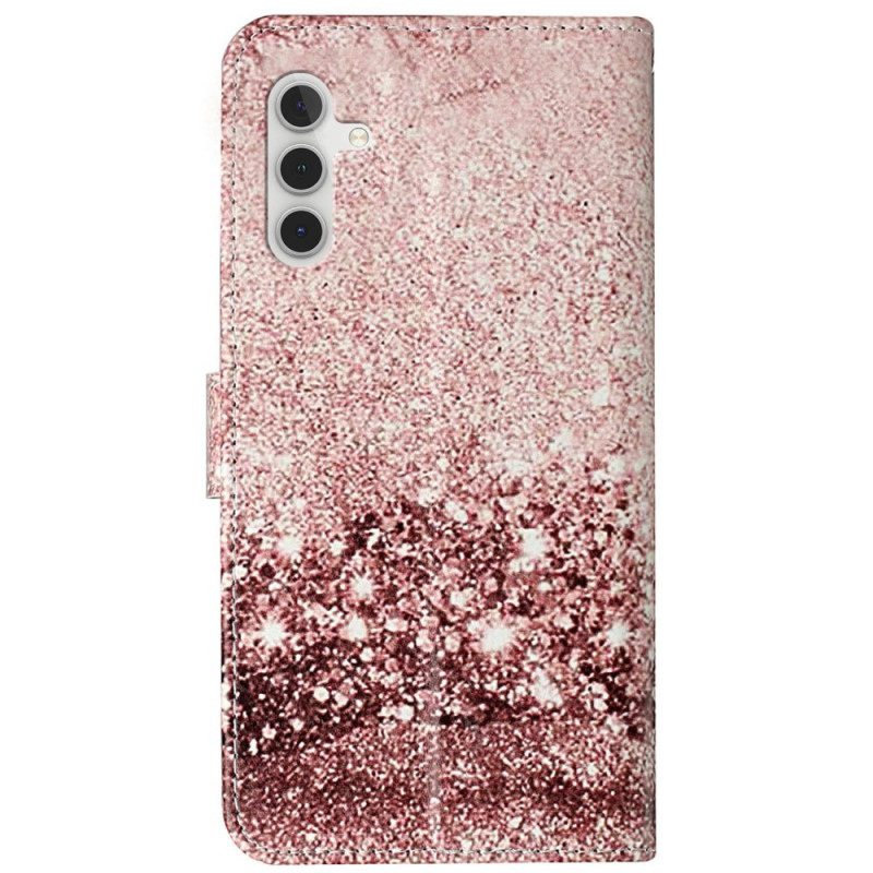 Folio-hoesje Samsung Galaxy S24 Fe Telefoonhoesje Roségoud Marmer