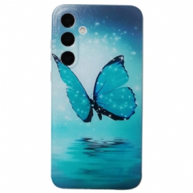 Hoesje Samsung Galaxy S24 Fe Blauwe Vlinder