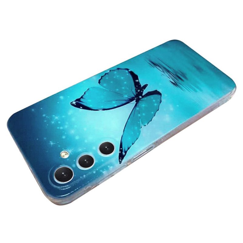 Hoesje Samsung Galaxy S24 Fe Blauwe Vlinder