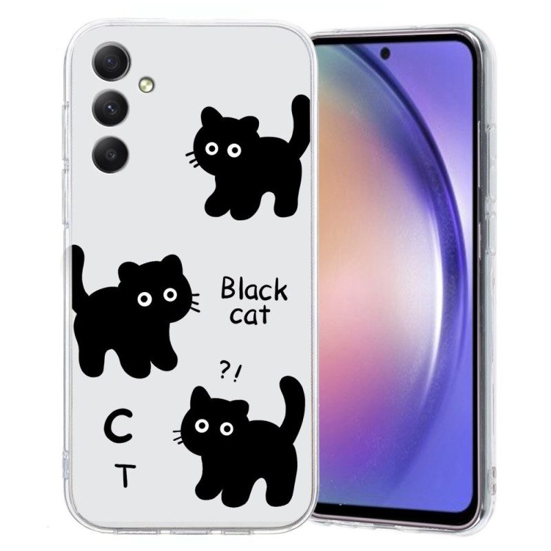 Hoesje Voor Samsung Galaxy S24 Fe Zwarte Kat