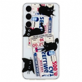 Hoesje Voor Samsung Galaxy S24 Fe Zwarte Katten