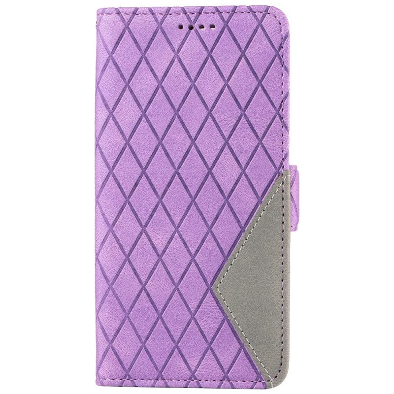 Leren Hoesje Samsung Galaxy S24 Fe Diamanten Met Bandjes