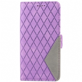 Leren Hoesje Samsung Galaxy S24 Fe Diamanten Met Bandjes