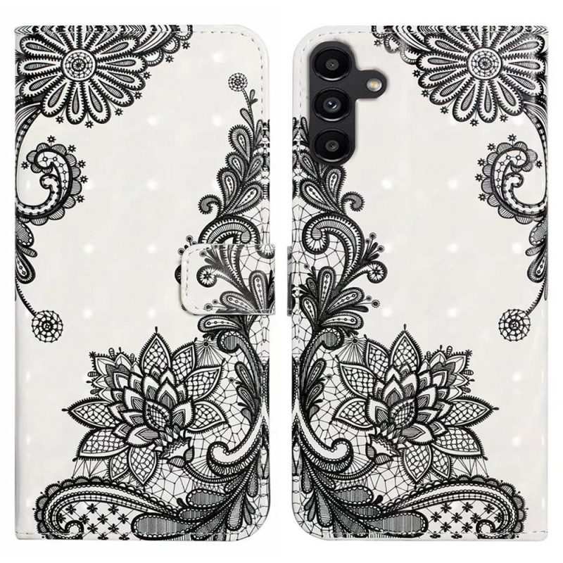 Leren Hoesje Samsung Galaxy S24 Fe Kant Bescherming Hoesje