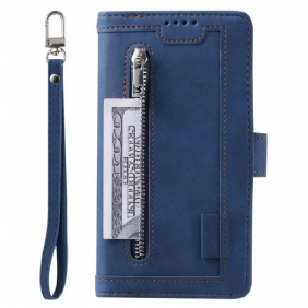 Leren Hoesje Voor Samsung Galaxy S24 Fe 9 Lanyard-kaarthouders