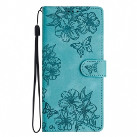 Leren Hoesje Voor Samsung Galaxy S24 Fe Floralie