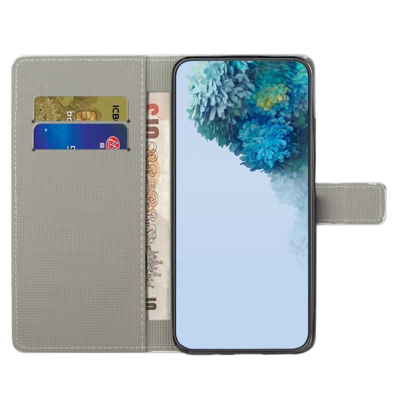 Leren Hoesje Voor Samsung Galaxy S24 Fe Lotus