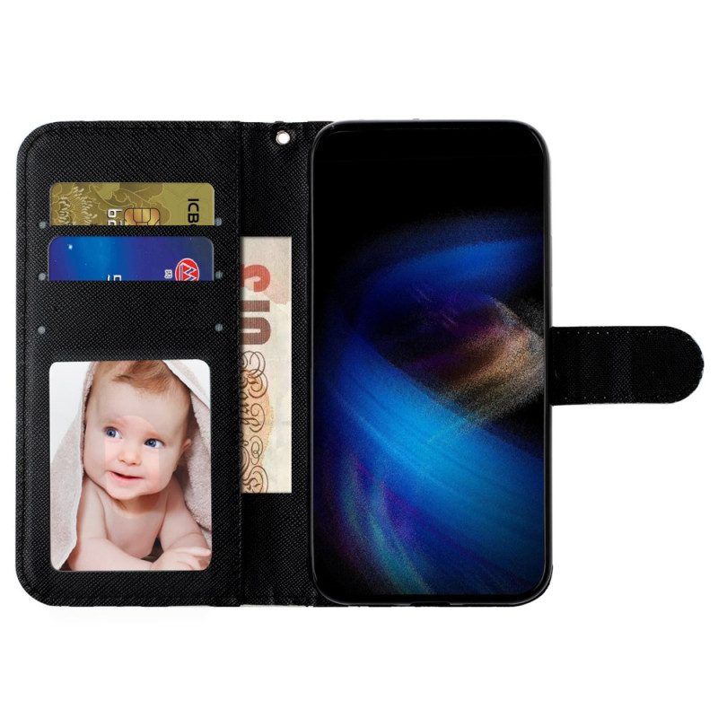 Leren Hoesje Voor Samsung Galaxy S24 Fe Luipaardband