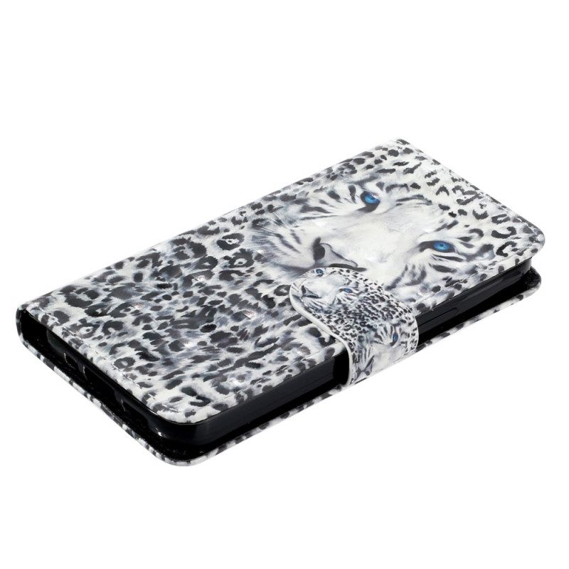 Leren Hoesje Voor Samsung Galaxy S24 Fe Luipaardband