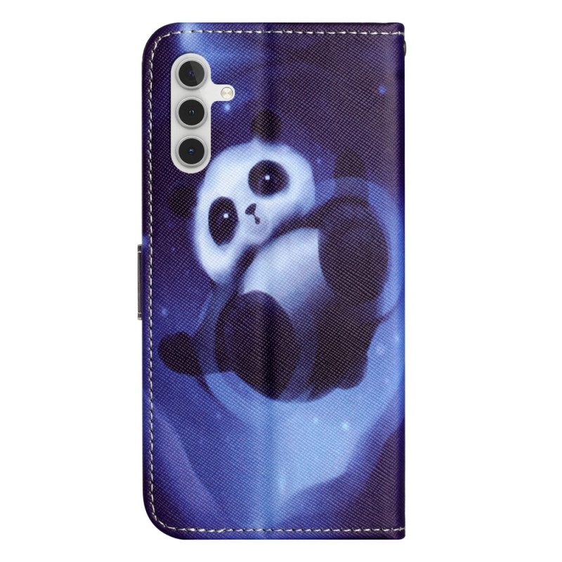 Leren Hoesje Voor Samsung Galaxy S24 Fe Panda-ruimte