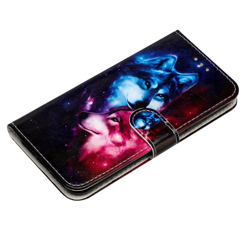 Leren Hoesje Voor Samsung Galaxy S24 Fe Wolfspaar Met Riem