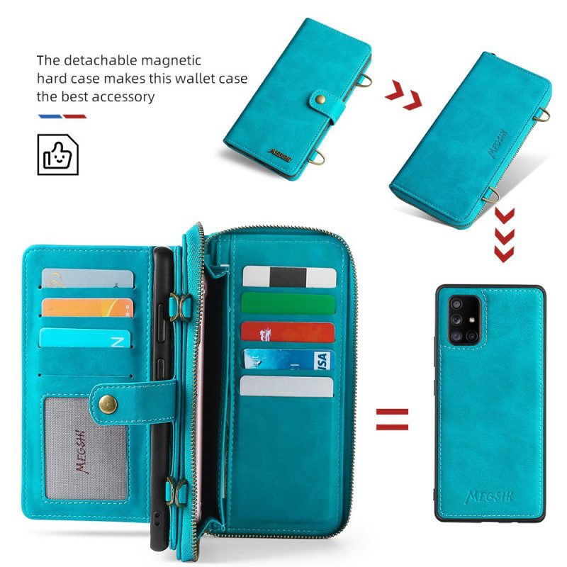 Flip Case voor Samsung Galaxy A71 5G Megshi Afneembaar