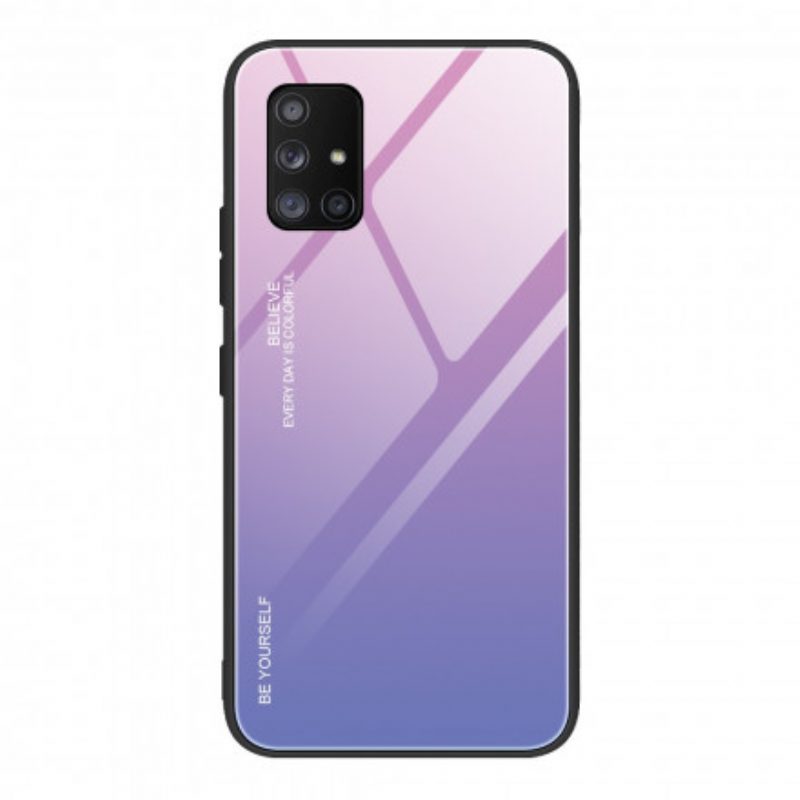 Hoesje voor Samsung Galaxy A71 5G Gehard Glas Wees Jezelf