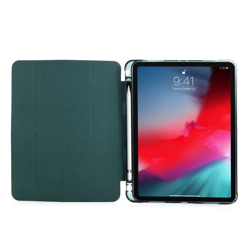 Bescherming Hoesje voor iPad Pro 12.9" (2022) Opvouwbare Hoes Met Leereffect