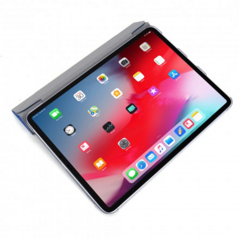 Bescherming Hoesje voor iPad Pro 12.9" (2022) Zijdetextuur Van Imitatieleer