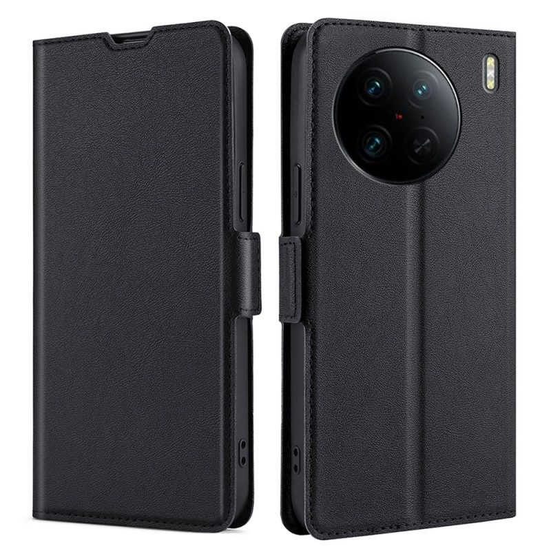 Flip Case voor Vivo X90 Pro Finesse Dubbele Sluiting