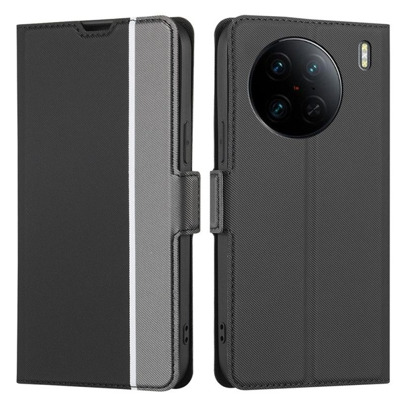 Folio-hoesje voor Vivo X90 Pro Twee Toon