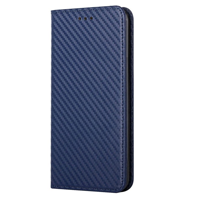 Bescherming Hoesje voor Samsung Galaxy S23 Plus 5G Met Ketting Folio-hoesje Stijl Van Koolstofvezel Met Bandjes