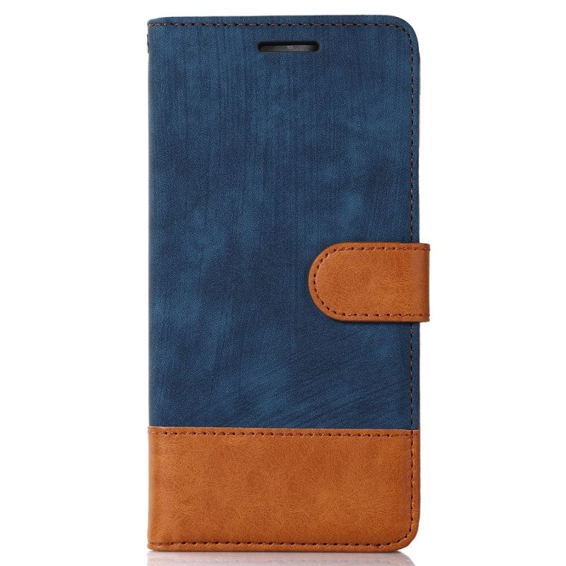 Flip Case voor Samsung Galaxy S23 Plus 5G Bicolor Skin-touch