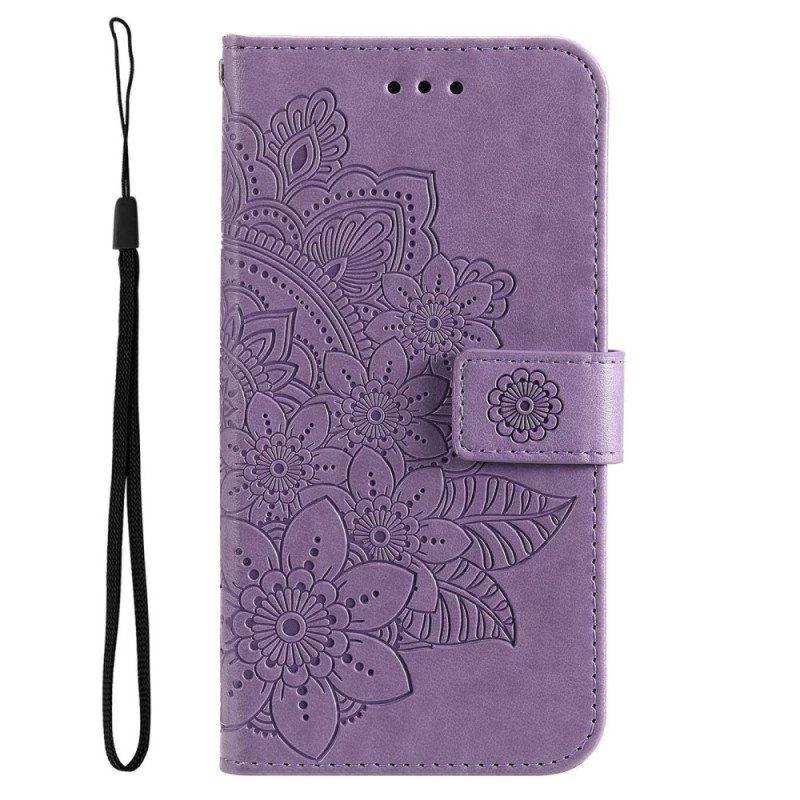 Flip Case voor Samsung Galaxy S23 Plus 5G Met Ketting Strakke Mandala