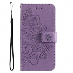 Flip Case voor Samsung Galaxy S23 Plus 5G Met Ketting Strakke Mandala