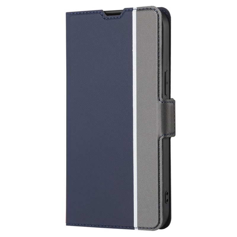 Flip Case voor Samsung Galaxy S23 Plus 5G Ultrafijn Tweekleurig