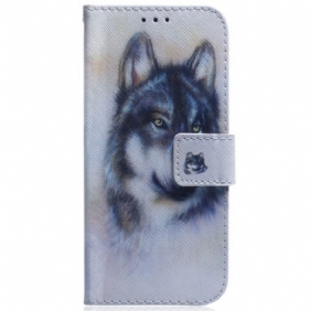 Folio-hoesje voor Samsung Galaxy S23 Plus 5G Aquarel Wolf