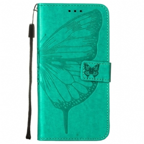 Folio-hoesje voor Samsung Galaxy S23 Plus 5G Met Ketting Barokke Strappy Vlinder