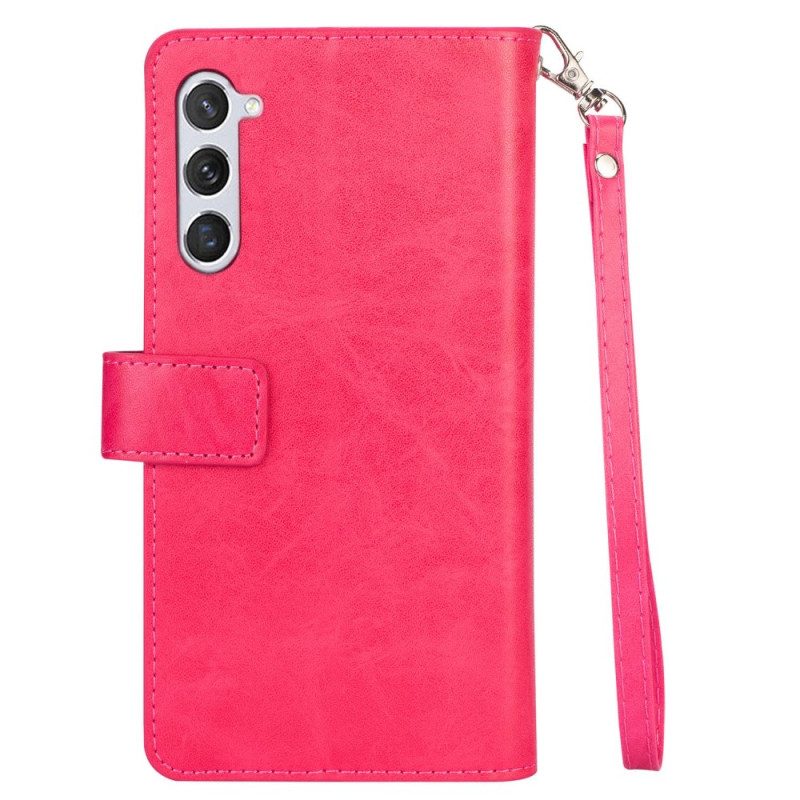 Folio-hoesje voor Samsung Galaxy S23 Plus 5G Met Ketting Lanyard Portemonnee