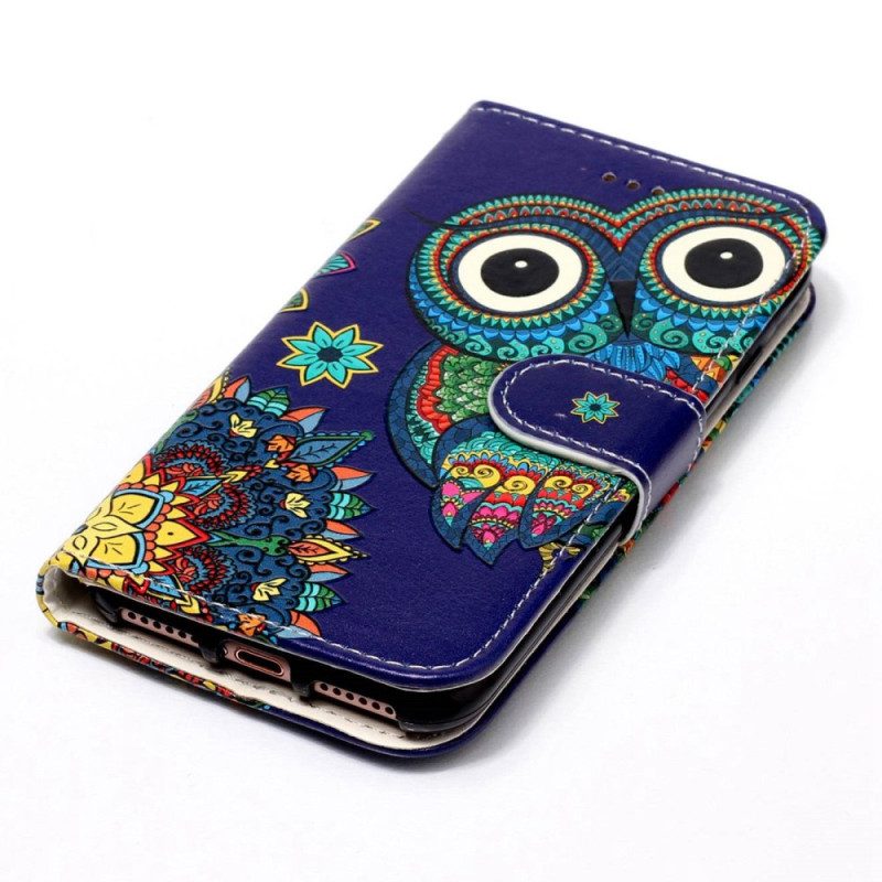 Folio-hoesje voor Samsung Galaxy S23 Plus 5G Met Ketting String Uil