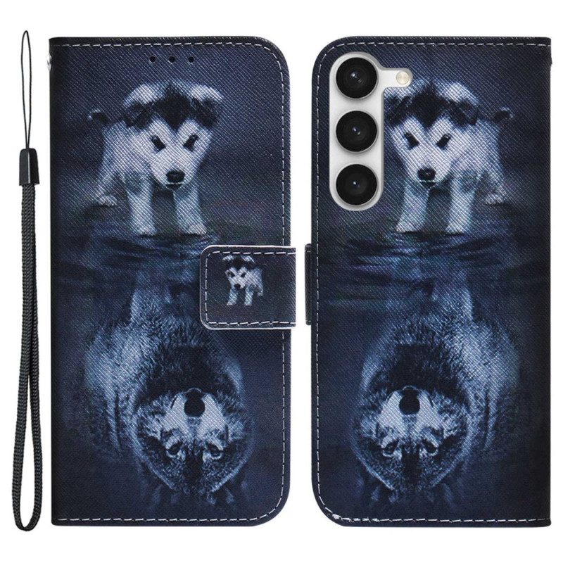 Folio-hoesje voor Samsung Galaxy S23 Plus 5G Puppy-droom