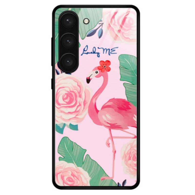 Hoesje voor Samsung Galaxy S23 Plus 5G Flamingo Gehard Glas