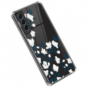 Hoesje voor Samsung Galaxy S23 Plus 5G Naadloze Witte Bloemen