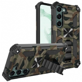 Telefoonhoesje voor Samsung Galaxy S23 Plus 5G Camouflage Verwijderbare Ondersteuning