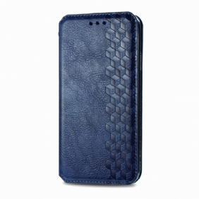 Bescherming Hoesje voor Motorola Edge 20 Pro Folio-hoesje Leereffect Diamanttextuur