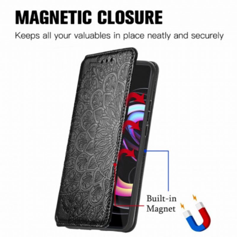 Bescherming Hoesje voor Motorola Edge 20 Pro Folio-hoesje Mandala