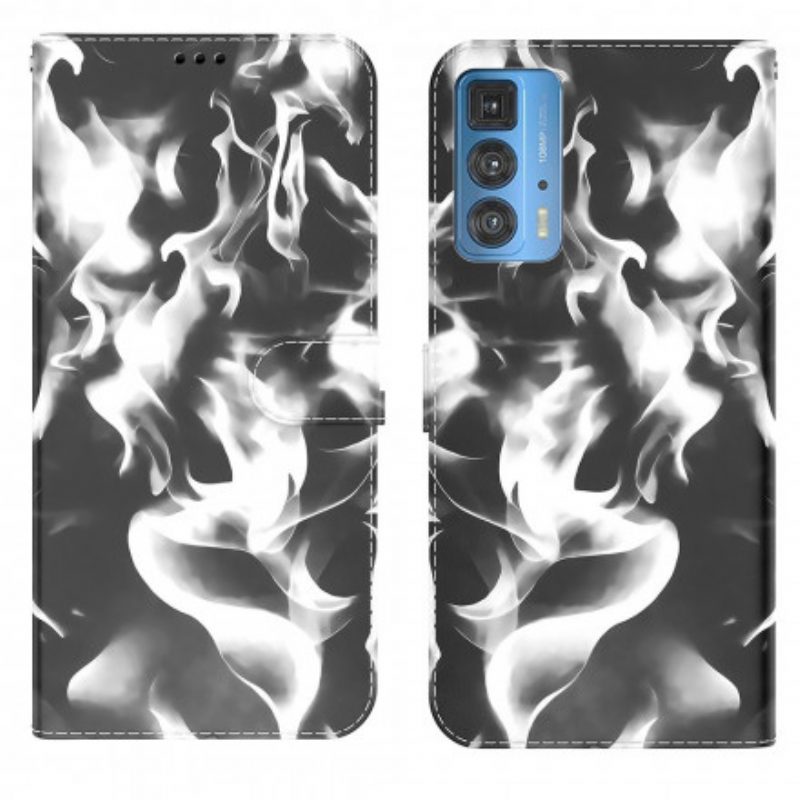 Flip Case voor Motorola Edge 20 Pro Abstract Patroon