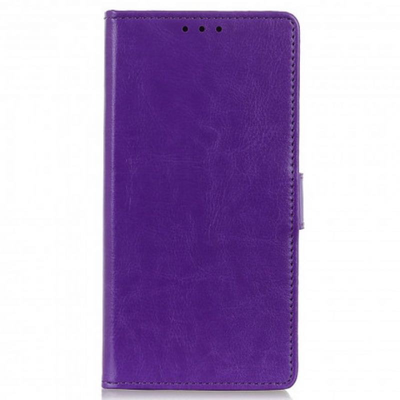 Folio-hoesje voor Motorola Edge 20 Pro Eenvoudig Glanzend Leereffect