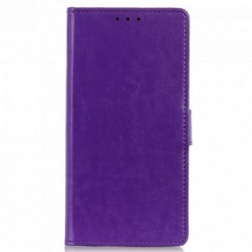 Folio-hoesje voor Motorola Edge 20 Pro Eenvoudig Glanzend Leereffect