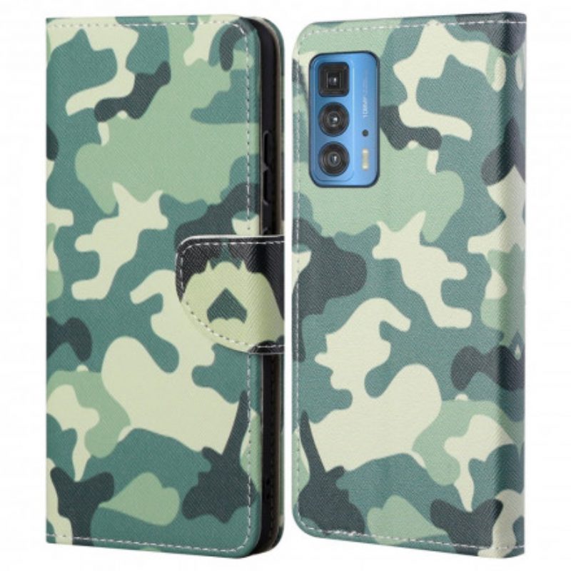 Folio-hoesje voor Motorola Edge 20 Pro Militaire Camouflage