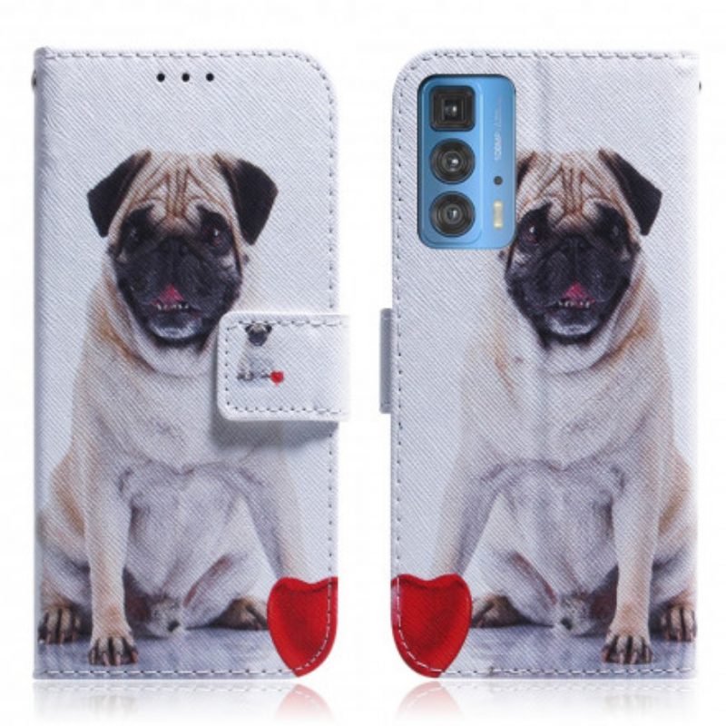 Folio-hoesje voor Motorola Edge 20 Pro Mops Hond