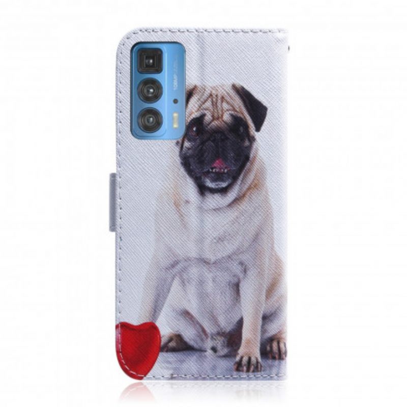 Folio-hoesje voor Motorola Edge 20 Pro Mops Hond