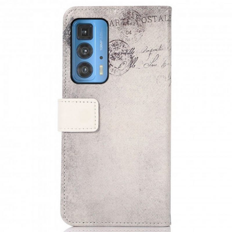 Folio-hoesje voor Motorola Edge 20 Pro Reiziger Kat