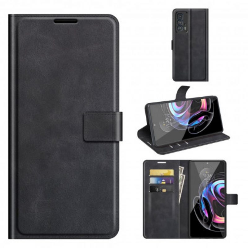 Folio-hoesje voor Motorola Edge 20 Pro Slank Extreem Leereffect