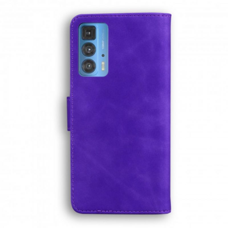 Folio-hoesje voor Motorola Edge 20 Pro Vintage Couture Lederen Stijl