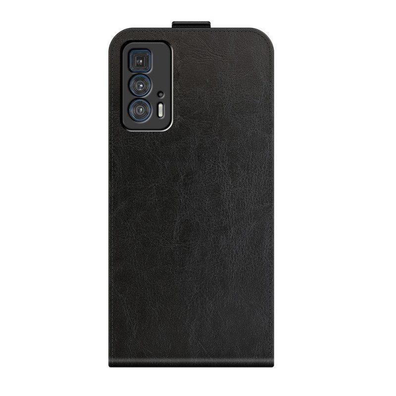 Leren Hoesje voor Motorola Edge 20 Pro Folio-hoesje Verticale Flap Leer Effect