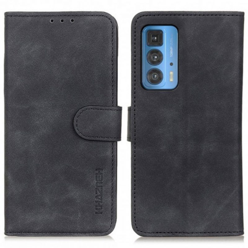 Leren Hoesje voor Motorola Edge 20 Pro Khazneh Vintage Leereffect