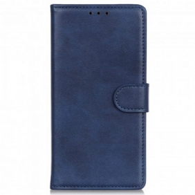 Leren Hoesje voor Motorola Edge 20 Pro Mat Leereffect