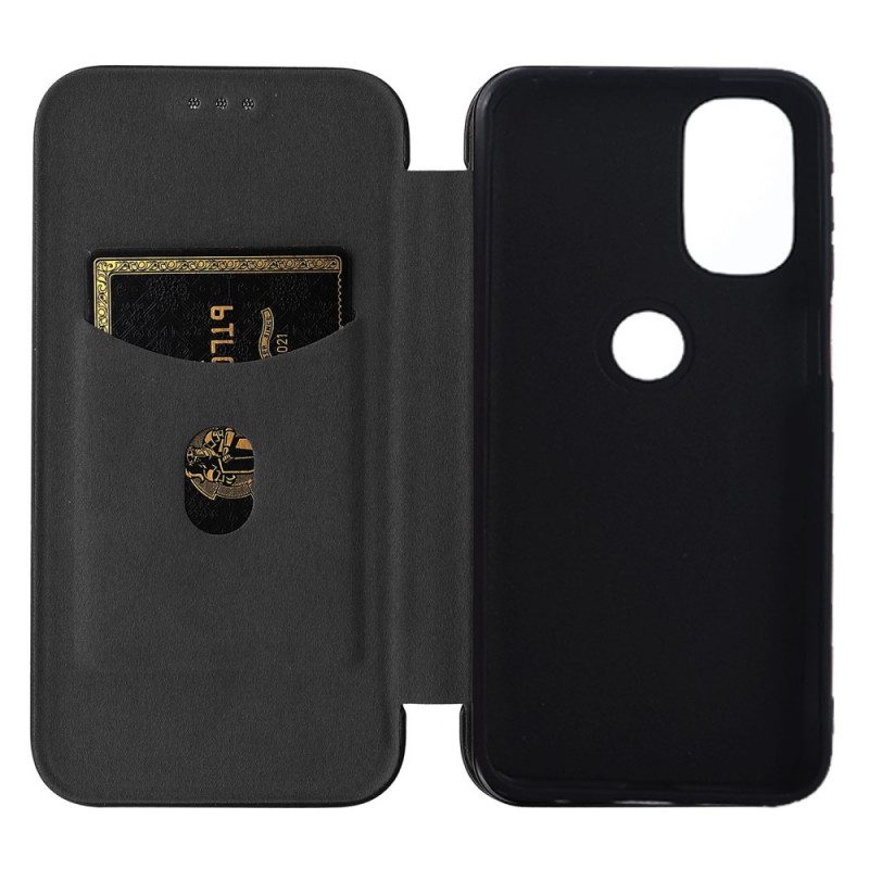 Bescherming Hoesje voor Moto G71 5G Folio-hoesje Gekleurde Koolstofsilicone